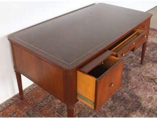 Antique Mahogany Desk with Leather Top