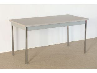 Vintage Chrome And Grey Laminate Office Table
