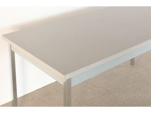 Vintage Chrome And Grey Laminate Office Table