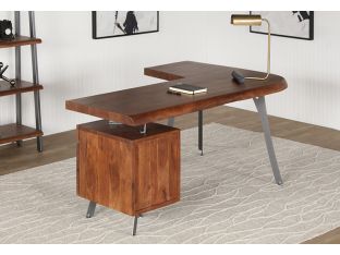 Acacia Wood L Desk