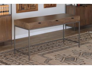 Auburn Poplar Writing Desk with Leather Pulls