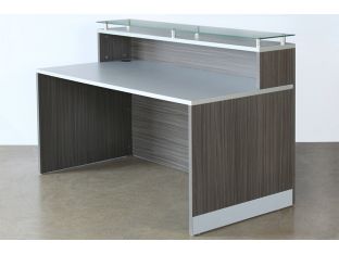 Gray Laminated Glass Top Reception Station