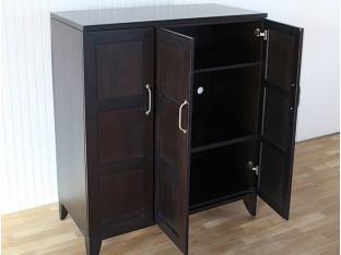 Dark Wooden Media Cabinet