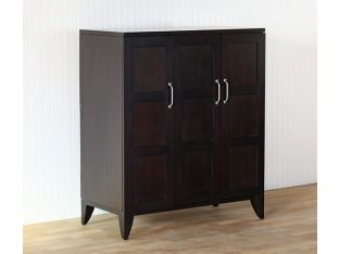 Dark Wooden Media Cabinet