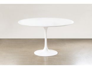 Saarinen Style Dining Table with White Wood Top