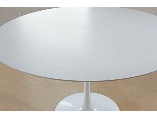 Saarinen Style Dining Table with White Wood Top