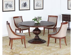 Magnolia Round Dining Table in Dark Oak