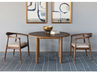 Toasted Natural Oak Round Dining Table