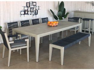 Grey Teak Outdoor Dining Table