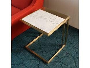 Ethan Side Table in Gold Brushed Stainless Steel