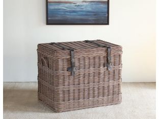 Wicker Trunk End Table