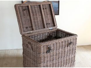 Wicker Trunk End Table