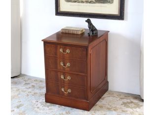 Mahogany 2 Drawer File Cabinet/Side Table, Circa 1960