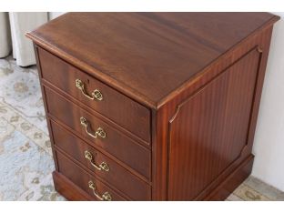 Mahogany 2 Drawer File Cabinet/Side Table, Circa 1960
