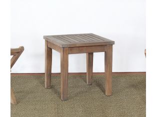Weathered Teak Square End Table