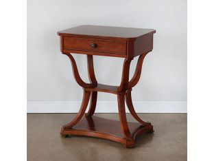 European Legacy Scalloped Lamp Table