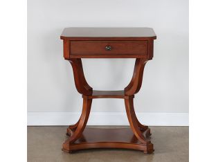 European Legacy Scalloped Lamp Table