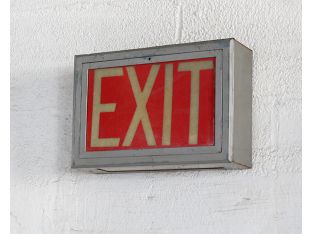 Vintage Theater Exit Sign