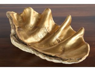 Antiqued Gold Clamshell Centerpiece