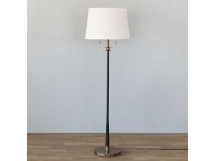 Double Pull Black Column Floor Lamp