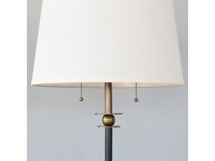 Double Pull Black Column Floor Lamp