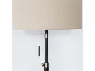 Black And Antique Nickel Accent Floor Lamp