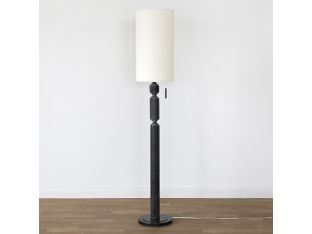Limed Faux Wood Floor Lamp
