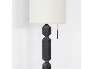 Limed Faux Wood Floor Lamp