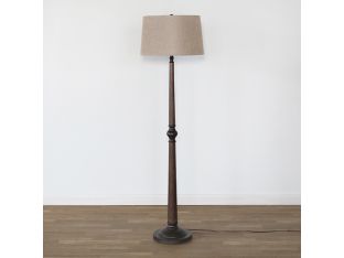 Farmhouse Walnut Floor Lamp