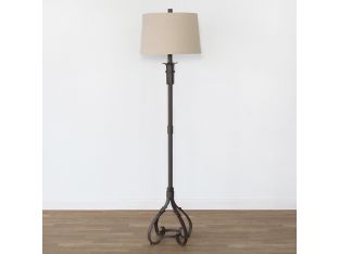 Scroll Hammered Metal Floor Lamp