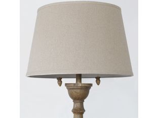 Turned Poly Wood Floor Lamp