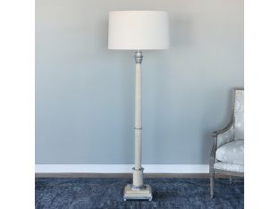 Blond Wood w/ Nickel Floor Lamp