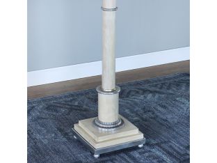 Blond Wood w/ Nickel Floor Lamp