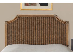 Rattan & Channeled Wicker Queen Headboard