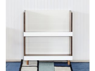 Minimo Modern Walnut White Kids Bookcase