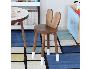 Lola Solid Walnut & White Kids Chair (Set Of 2)