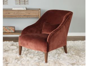 Auburn Velvet Lounge Chair
