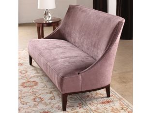 Plum Rose Crushed Velvet Loveseat