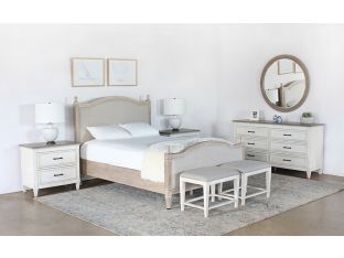 Soft Greywash Wood Mirror