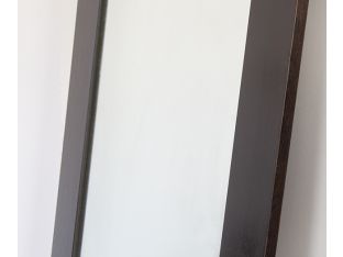 Leaning Floor Mirror With Wide Ebony Border