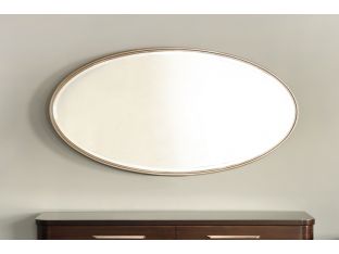 Oval Beveled Mirror w/ Smoked Bronze Frame