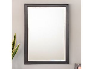 Black Wood Frame w/ Beveled Mirror