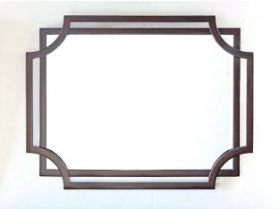 Hollywood Regency Style Mirror in Caviar Finish