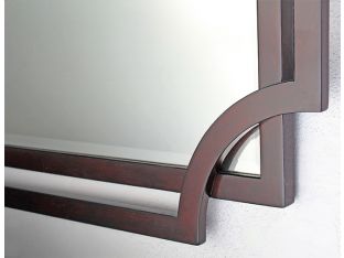 Hollywood Regency Style Mirror in Caviar Finish