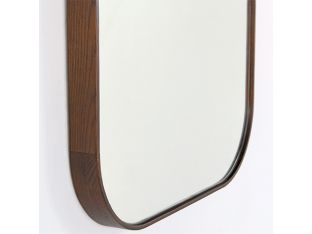 Small Square Mirror With Spiced Oak Frame