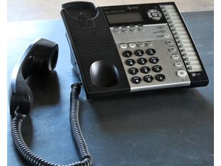 Black and Silver Office Telephone