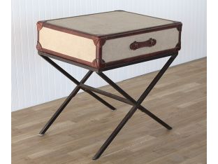Canvas Wrapped Luggage Table