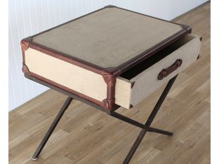 Canvas Wrapped Luggage Table