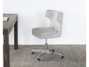 Wingback Desk Chair In Gray
