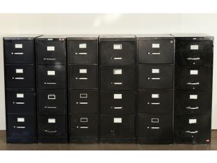 4 Drawer Black Office File Cabinet